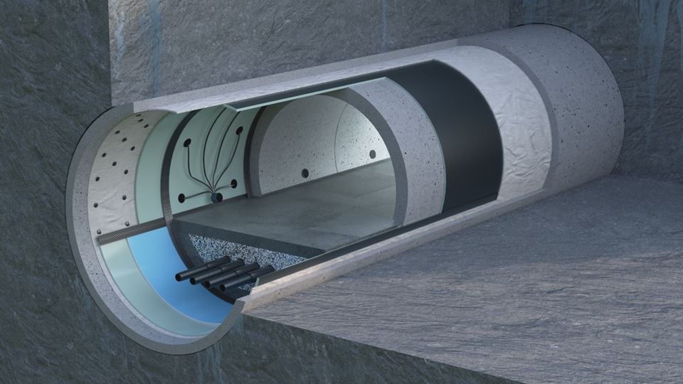 Enkelt/dubbelt barriärsystem - Minerad tunnel
