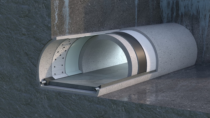 Paraplydränerings-system - Minerad Tunnel